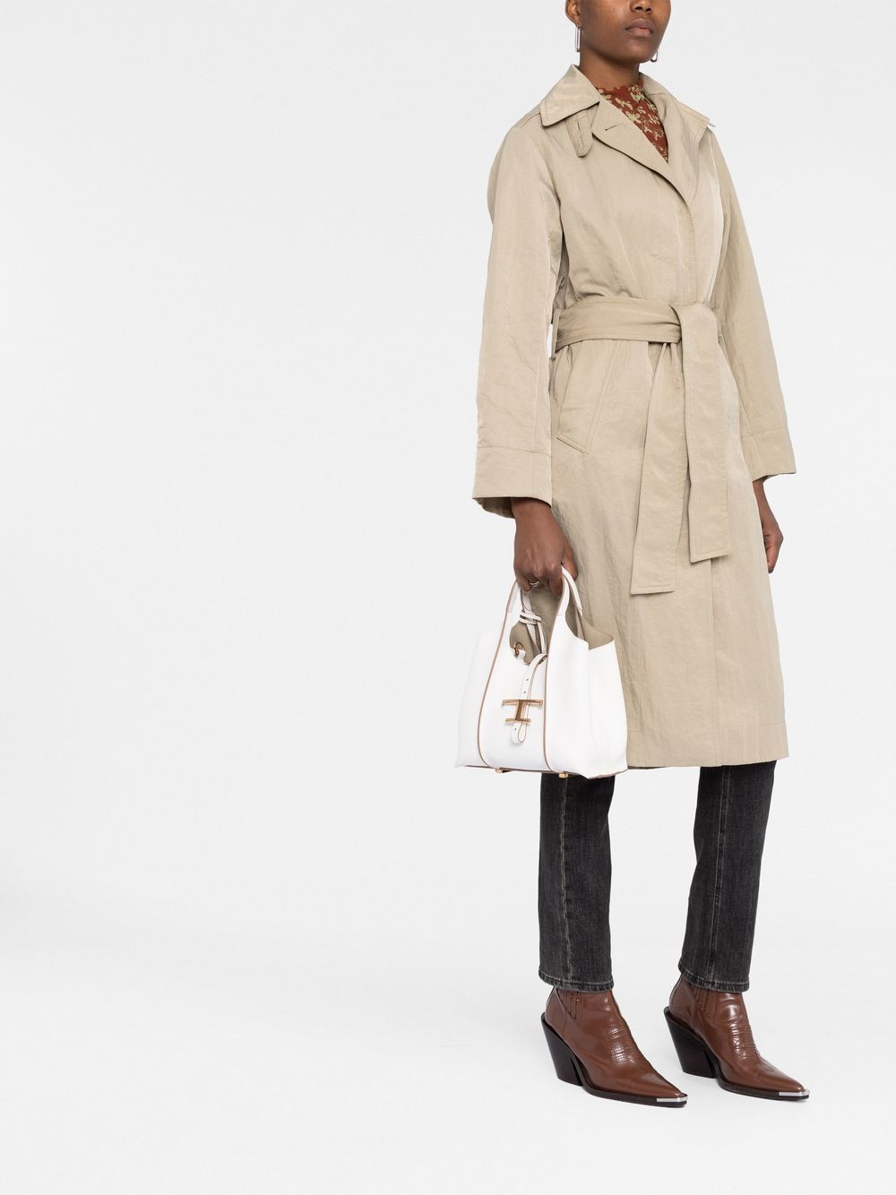 Tod'S Tod'S T Timeless Mini Leather Shopping Bag