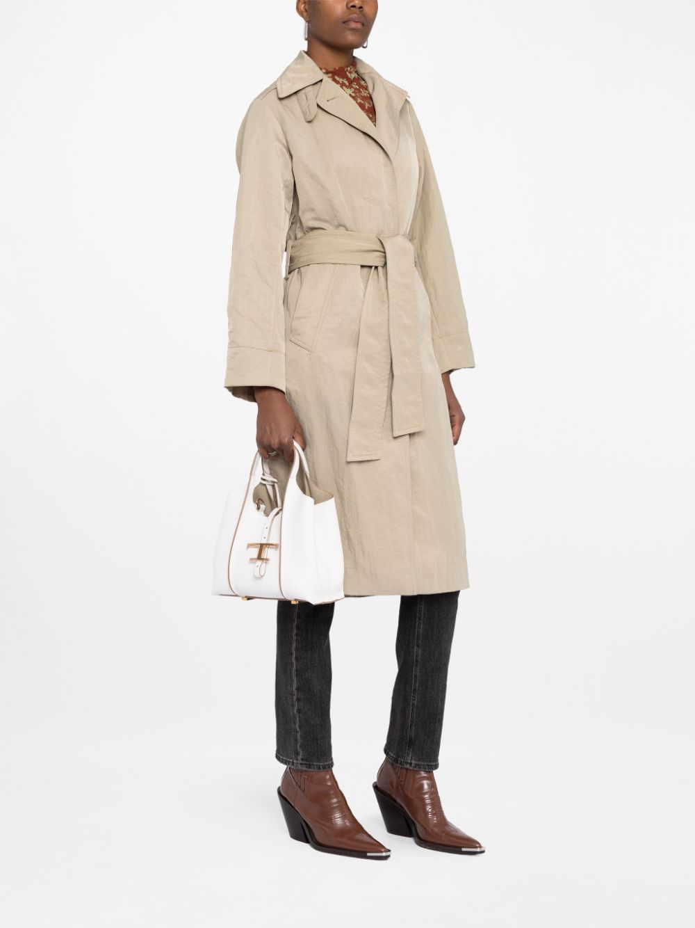 Tod'S Tod'S T Timeless Mini Leather Shopping Bag