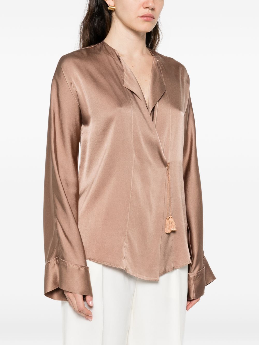 Forte Forte Forte Forte V-neck Silk satin shirt