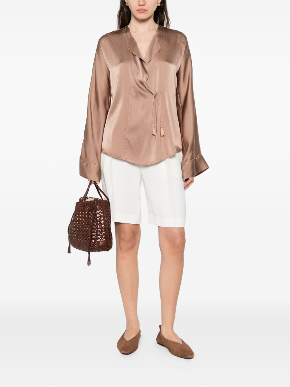 Forte Forte Forte Forte V-neck Silk satin shirt