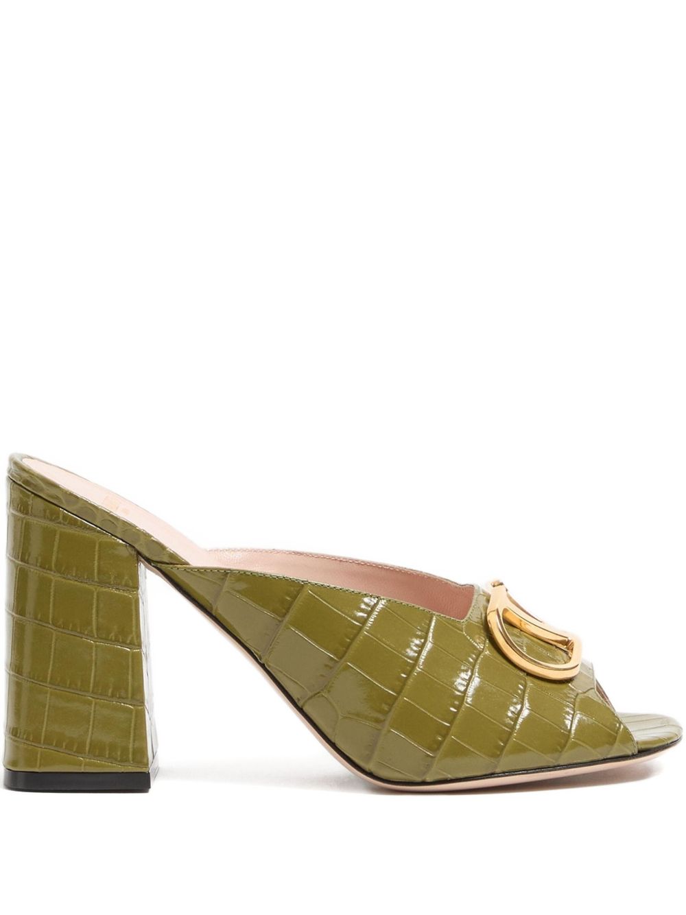 Valentino Garavani Valentino Garavani VLogo Signature Slide Sandal In Printed Calfskin 95MM