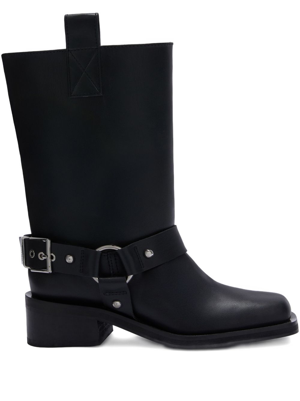 Ganni Ganni Mid Shaft Biker Boot
