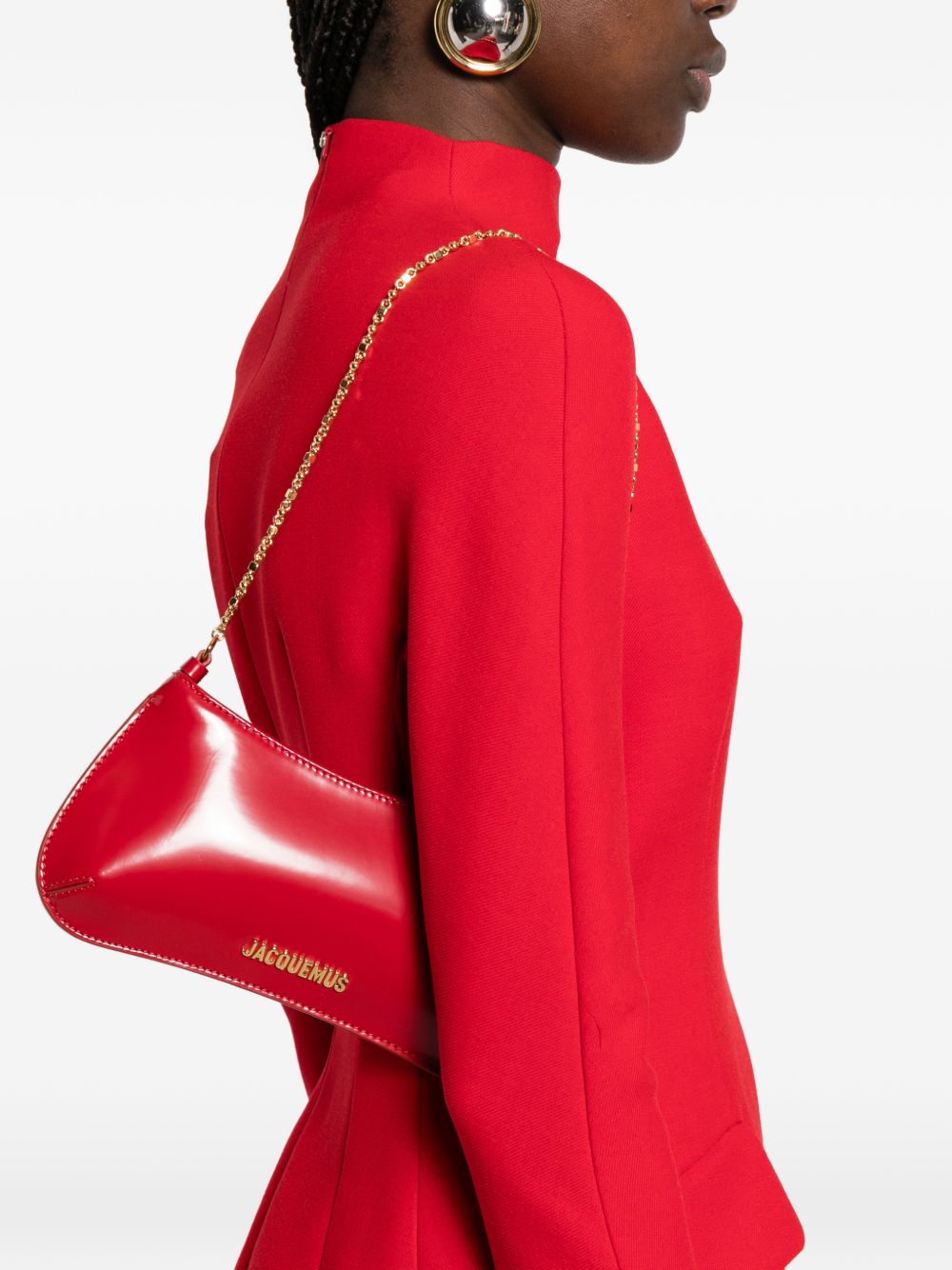 JACQUEMUS Jacquemus Le Petit Bisou Chaine leather shoulder bag