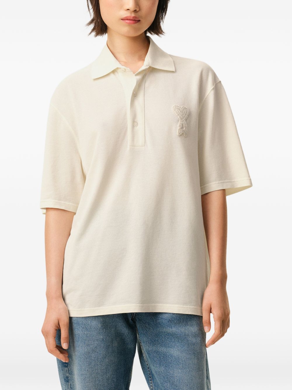 Ami Paris Ami Paris Ami De Coeur cotton polo shirt