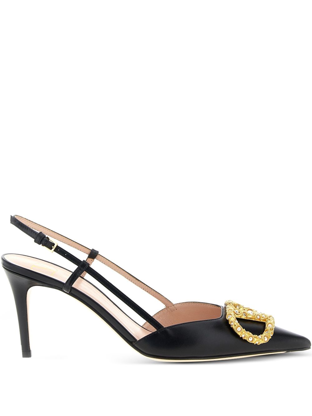 Valentino Garavani Valentino Garavani Vlogo Signature Slingback Décolleté In 80mm