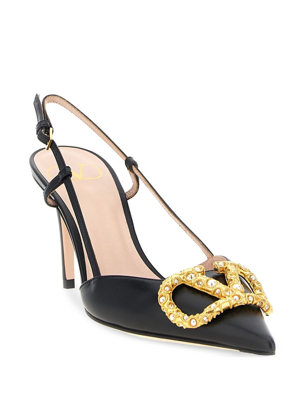 Valentino Garavani Valentino Garavani Vlogo Signature Slingback Décolleté In 80mm