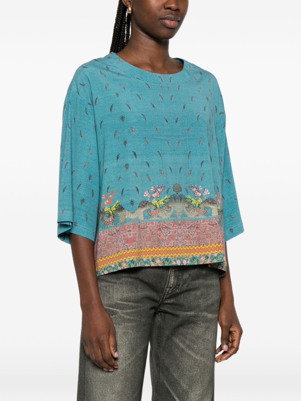 Pierre Louis Mascia Pierre Louis Mascia Printed silk blouse