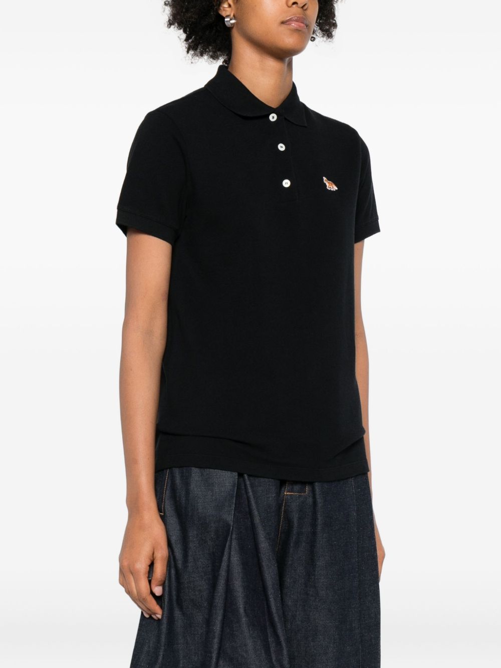 Maison Kitsuné Maison Kitsuné Maison KitsunÃ© Baby Fox cotton polo shirt