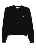 Maison Kitsuné Maison Kitsuné Maison KitsunÃ© Baby Fox wool cardigan