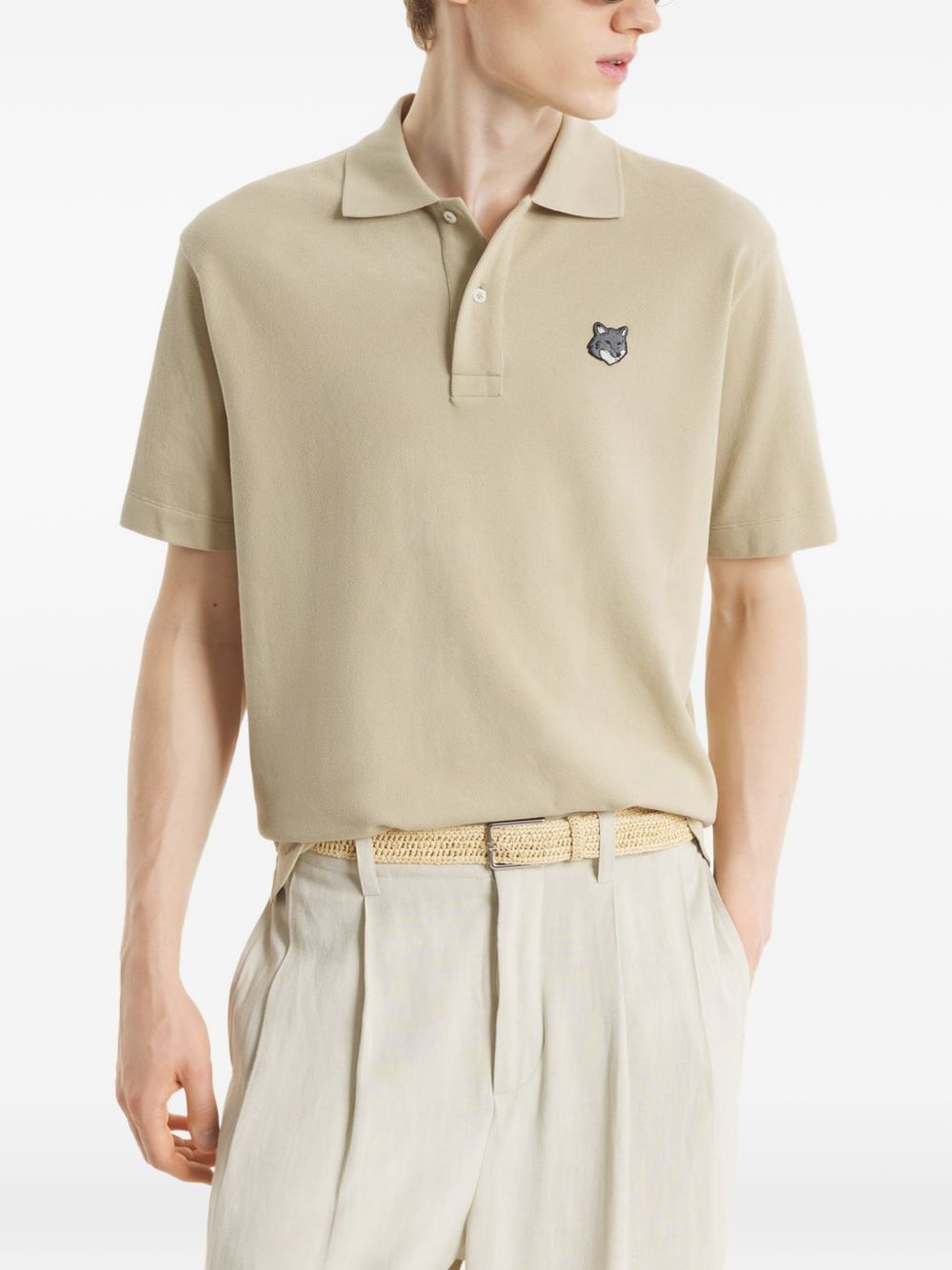 Maison Kitsuné Maison Kitsuné Fox Head cotton polo shirt