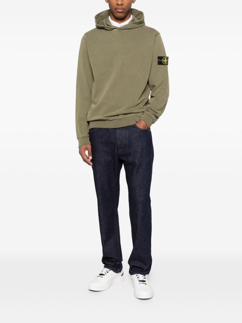 Stone Island Stone Island Logo cotton hoodie