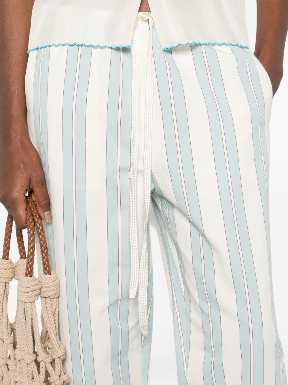 Forte Forte Forte Forte Striped drawstring trousers