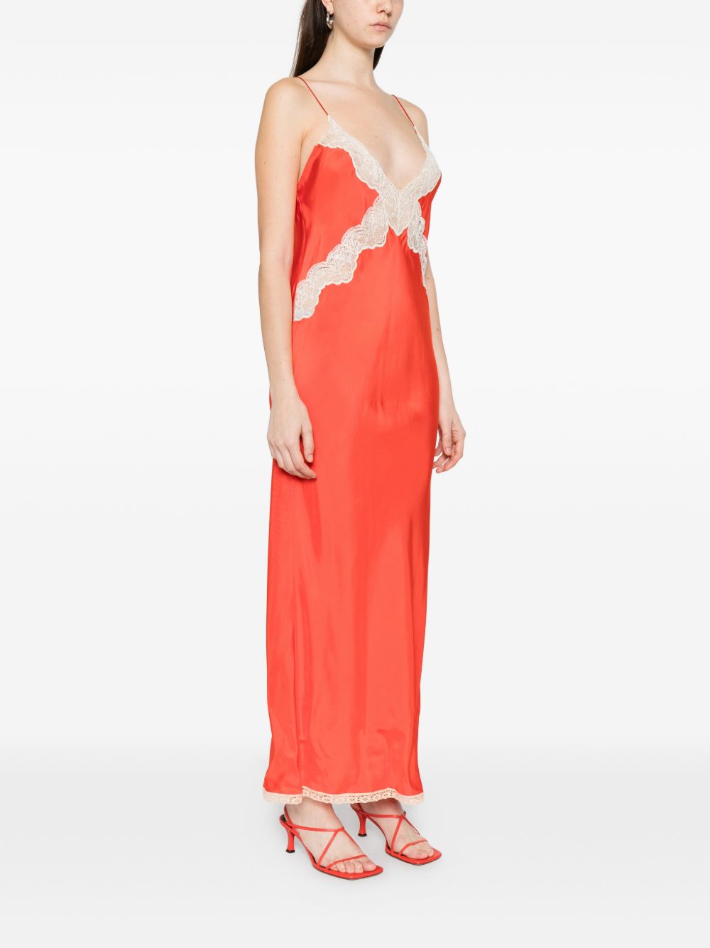 Forte Forte Forte Forte V-neck thin straps Long slip dress
