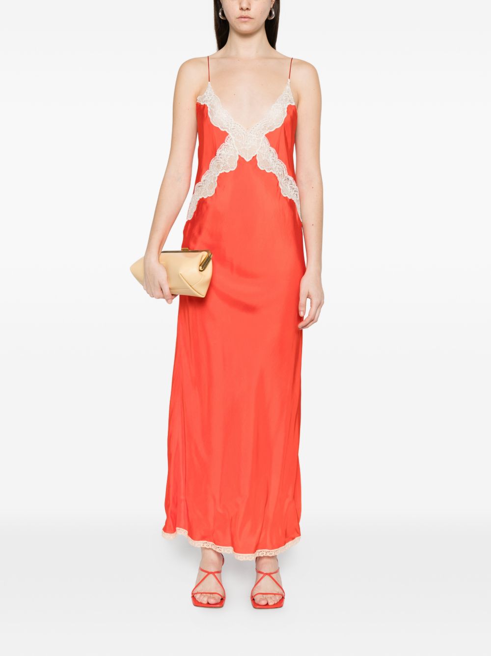 Forte Forte Forte Forte V-neck thin straps Long slip dress