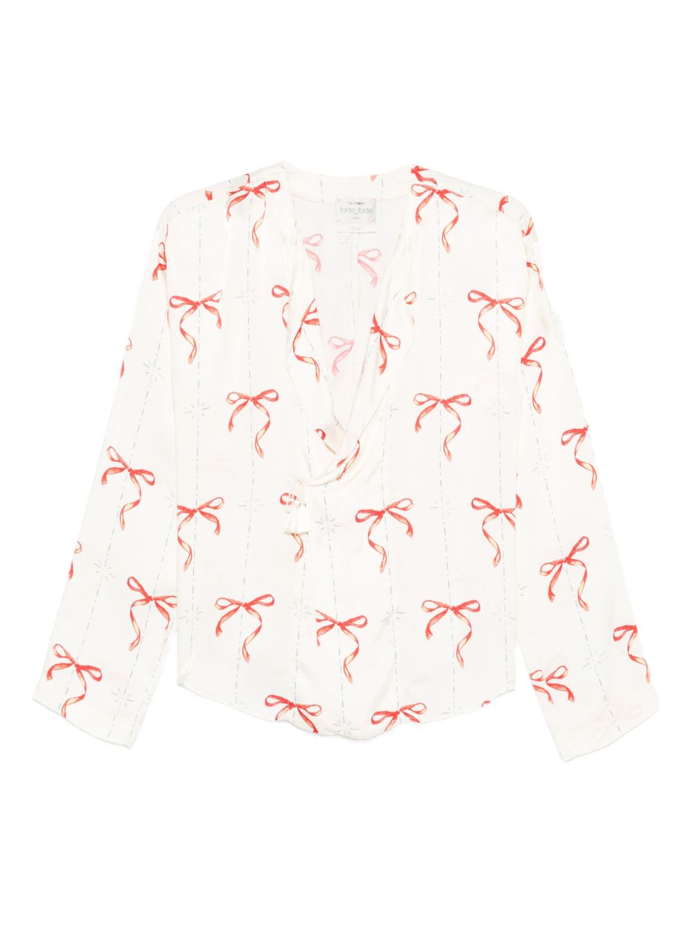 Forte Forte Forte Forte V-neck Printed crossed shirt