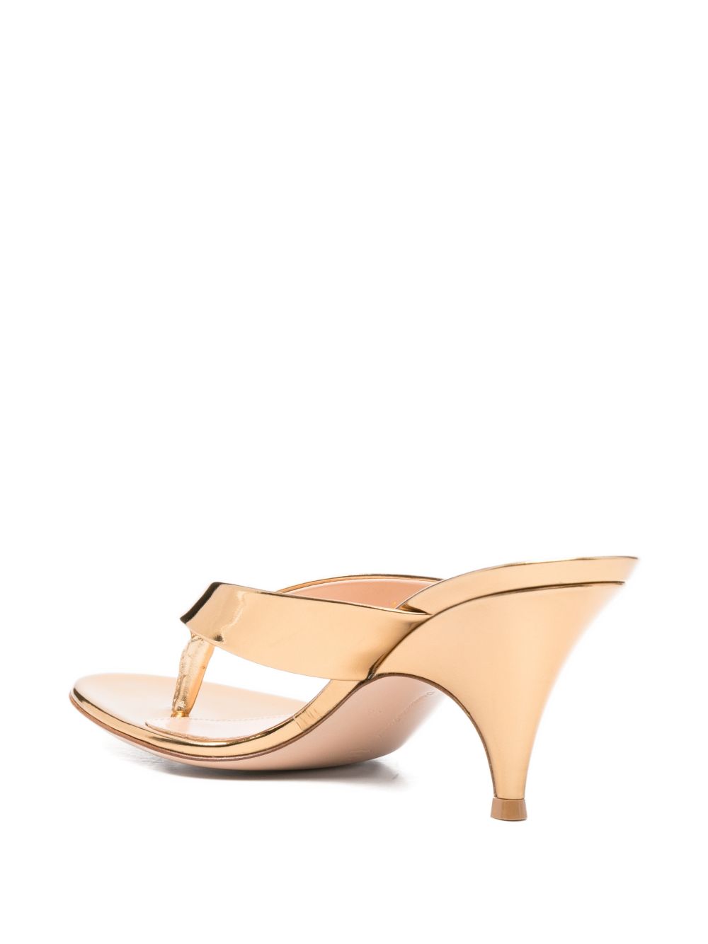 Gianvito Rossi Gianvito Rossi Gianvito Sofia Thong 70 mirrored-leather sandals