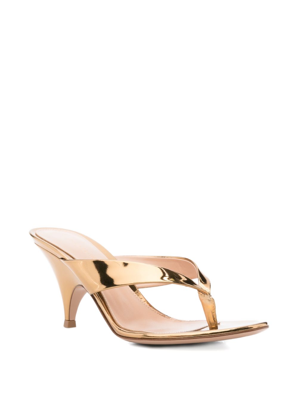 Gianvito Rossi Gianvito Rossi Gianvito Sofia Thong 70 mirrored-leather sandals
