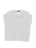 Fabiana Filippi Fabiana Filippi V-neck short sleeves knitted construction Cotton v-necked top