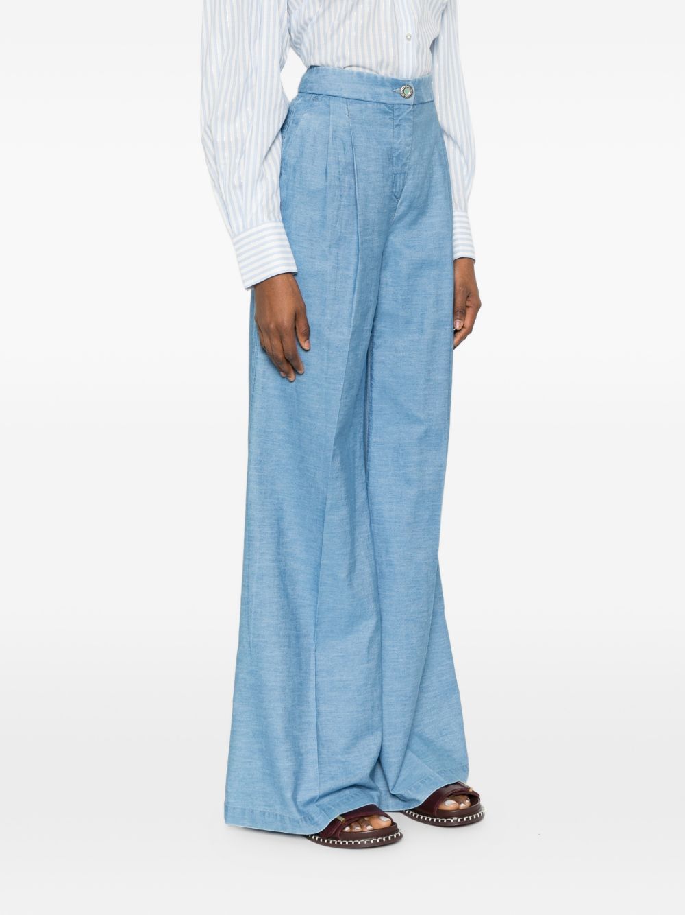Via Masini 80 Via Masini 80 Cotton flared trousers