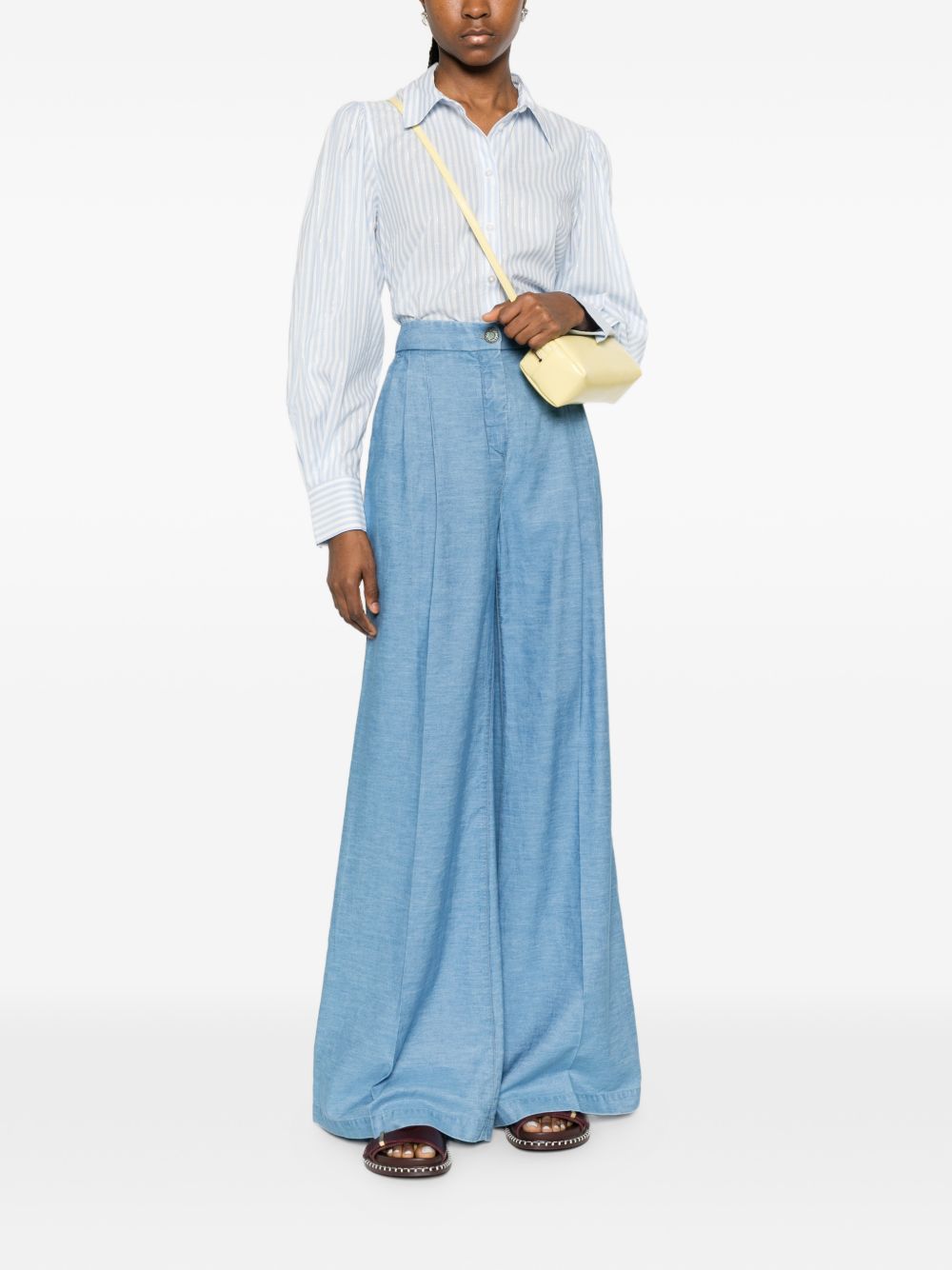 Via Masini 80 Via Masini 80 Cotton flared trousers