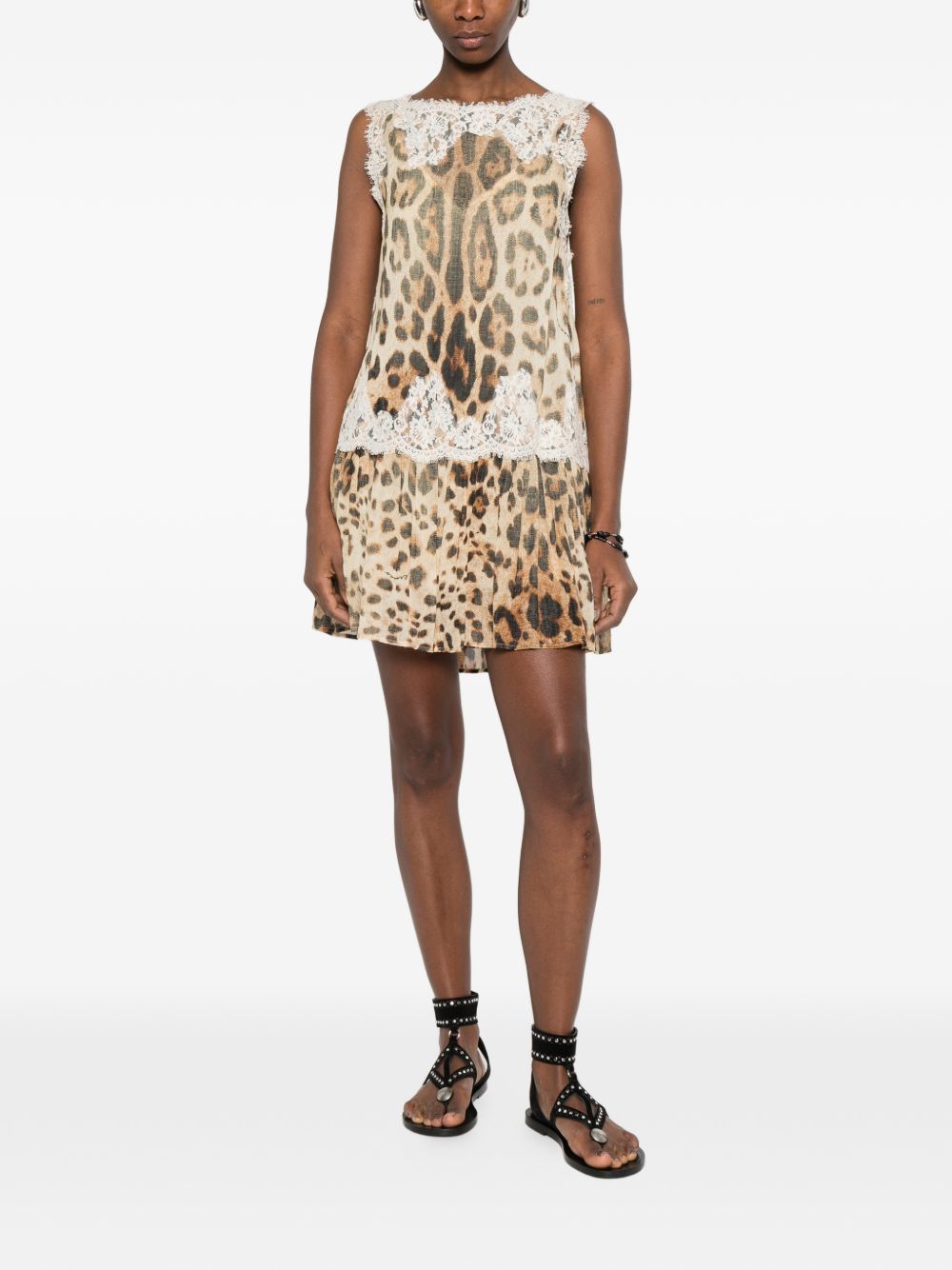 Ermanno Firenze Ermanno Firenze Leopard print mini dress