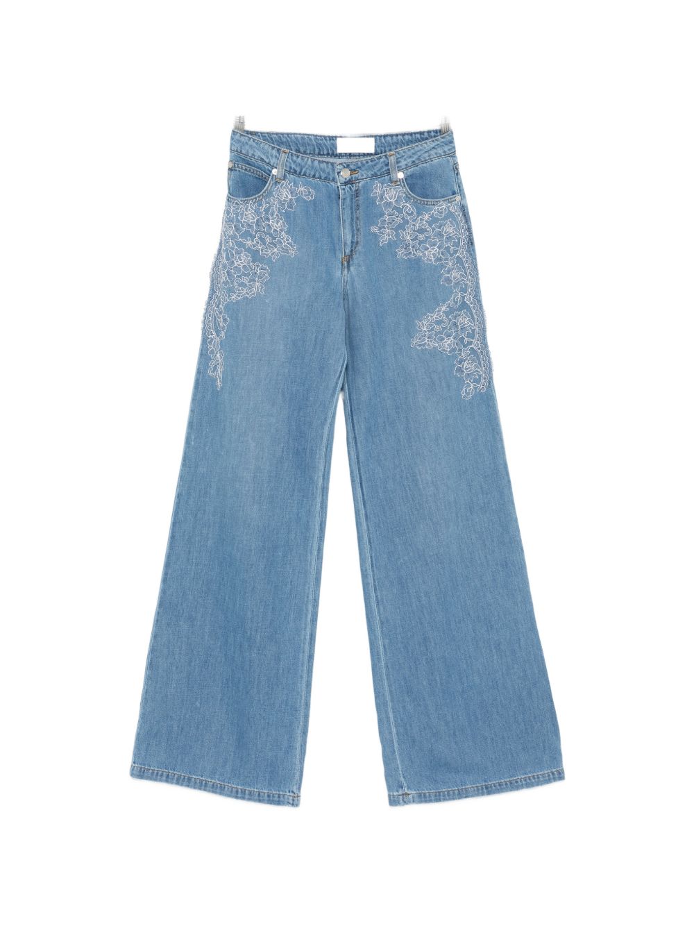Ermanno Firenze Ermanno Firenze Embroidered denim jeans
