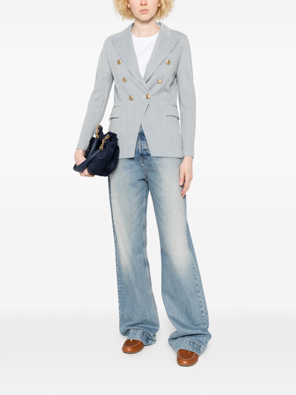 Circolo 1901 Circolo 1901 Striped double-breasted jacket
