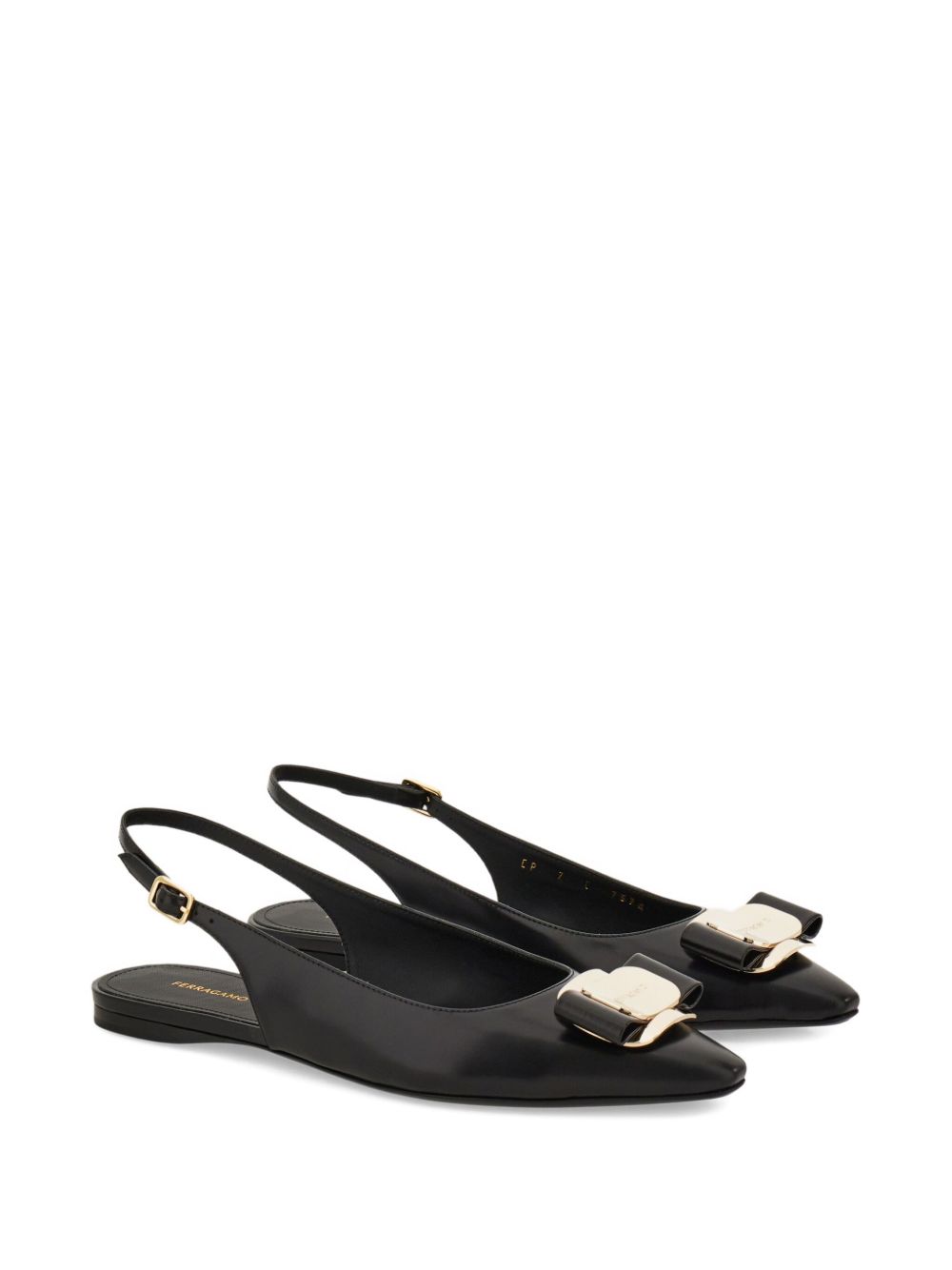 Ferragamo Ferragamo New Vara Plate Flat Slingback