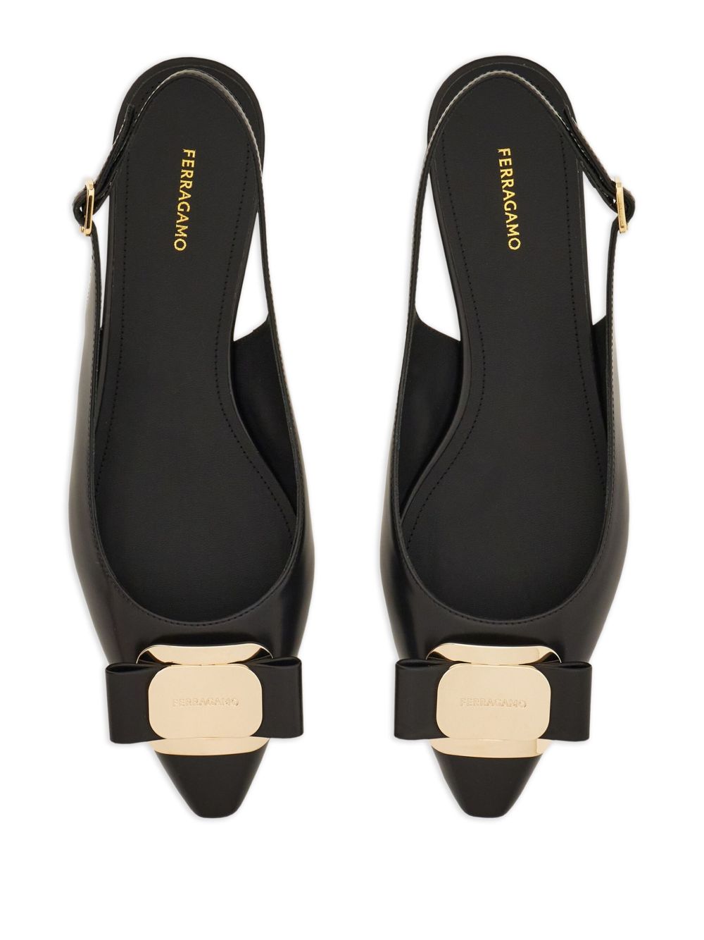 Ferragamo Ferragamo New Vara Plate Flat Slingback