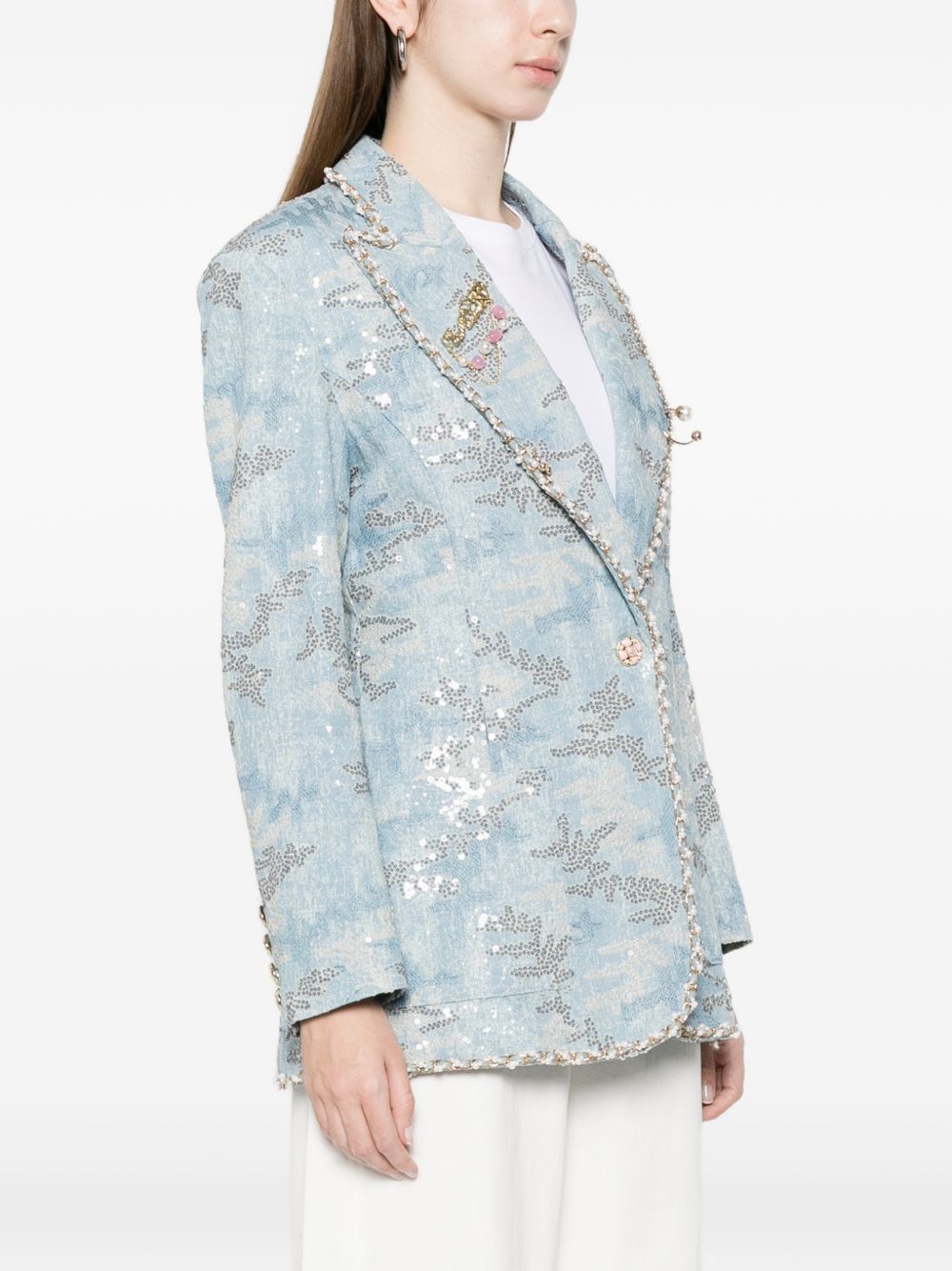 MINIME PARIS Minime Paris Printed single-breasted jacket