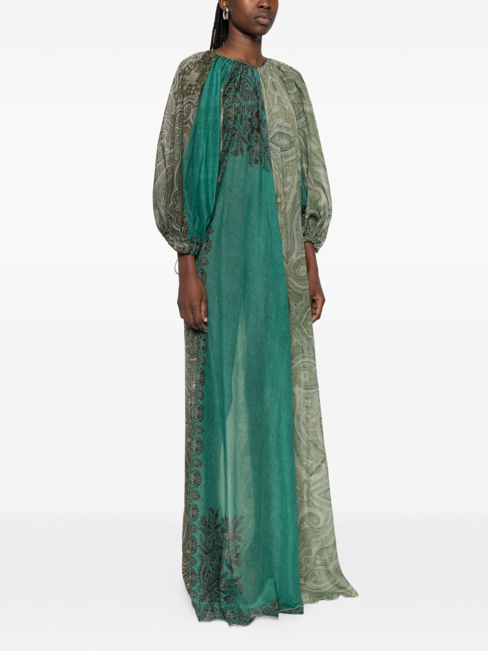 Pierre Louis Mascia Pierre Louis Mascia Pritned cotton and silk dress