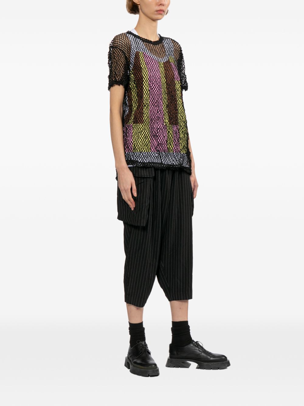 Comme Comme Comme Comme Open-knit t-shirt