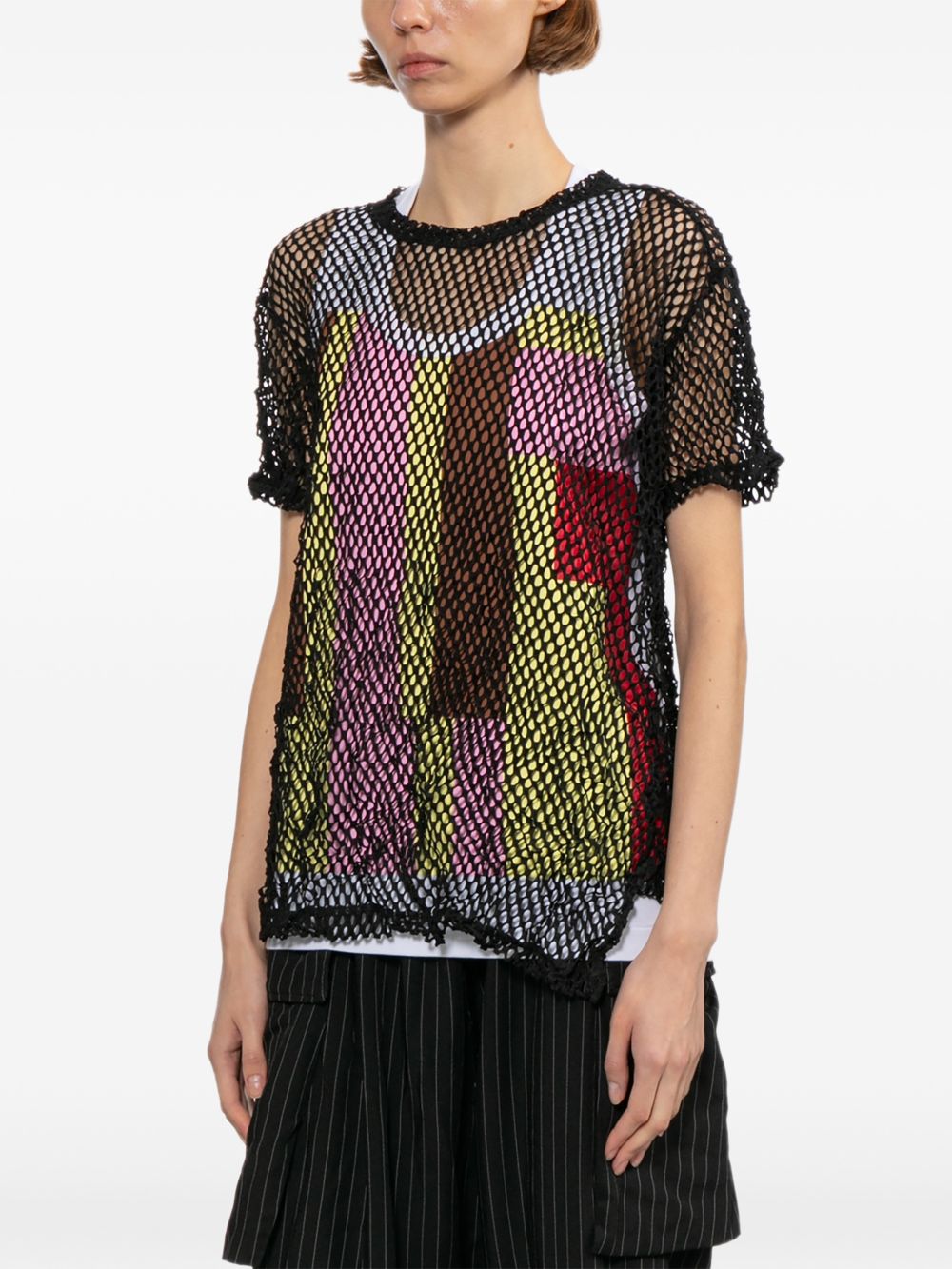 Comme Comme Comme Comme Open-knit t-shirt