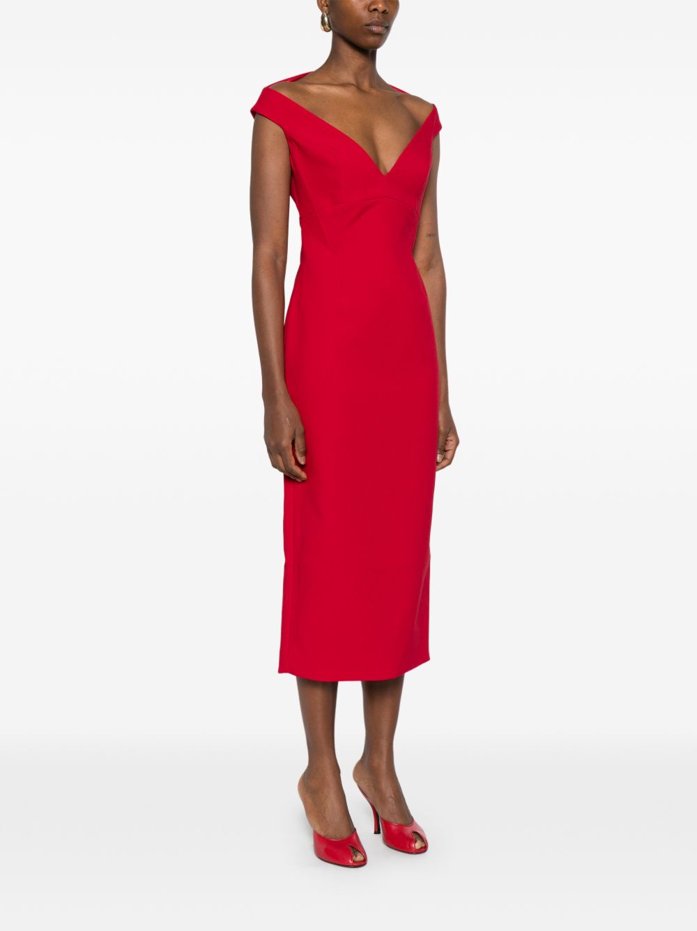 Solace London Solace London V-neck sleeveless Monica midi dress