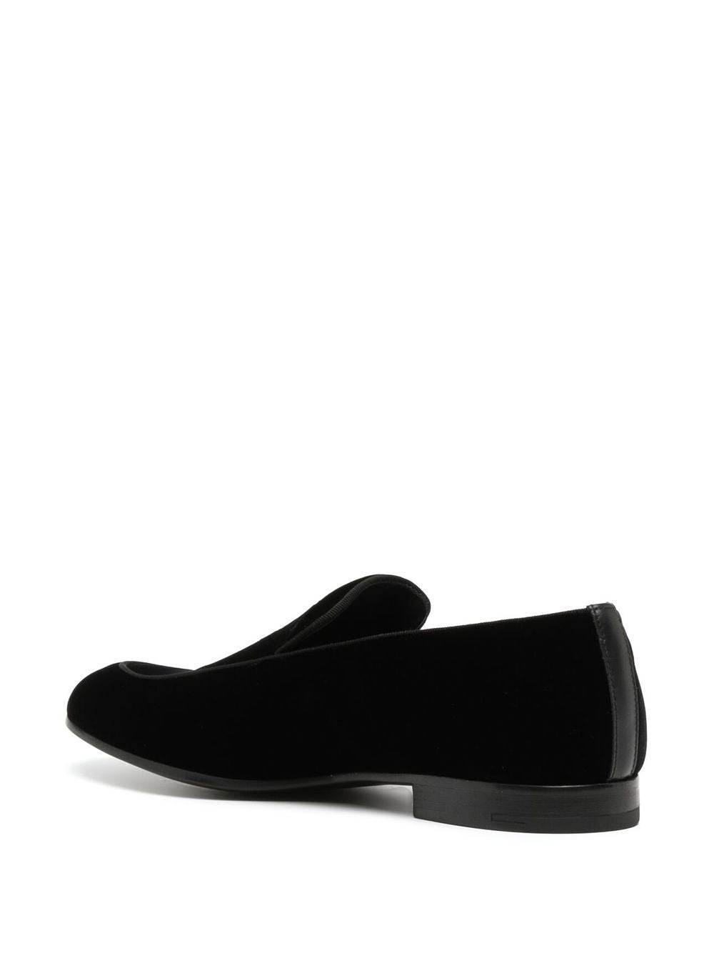 Giorgio Armani Giorgio Armani Embroidered logo velvet loafers