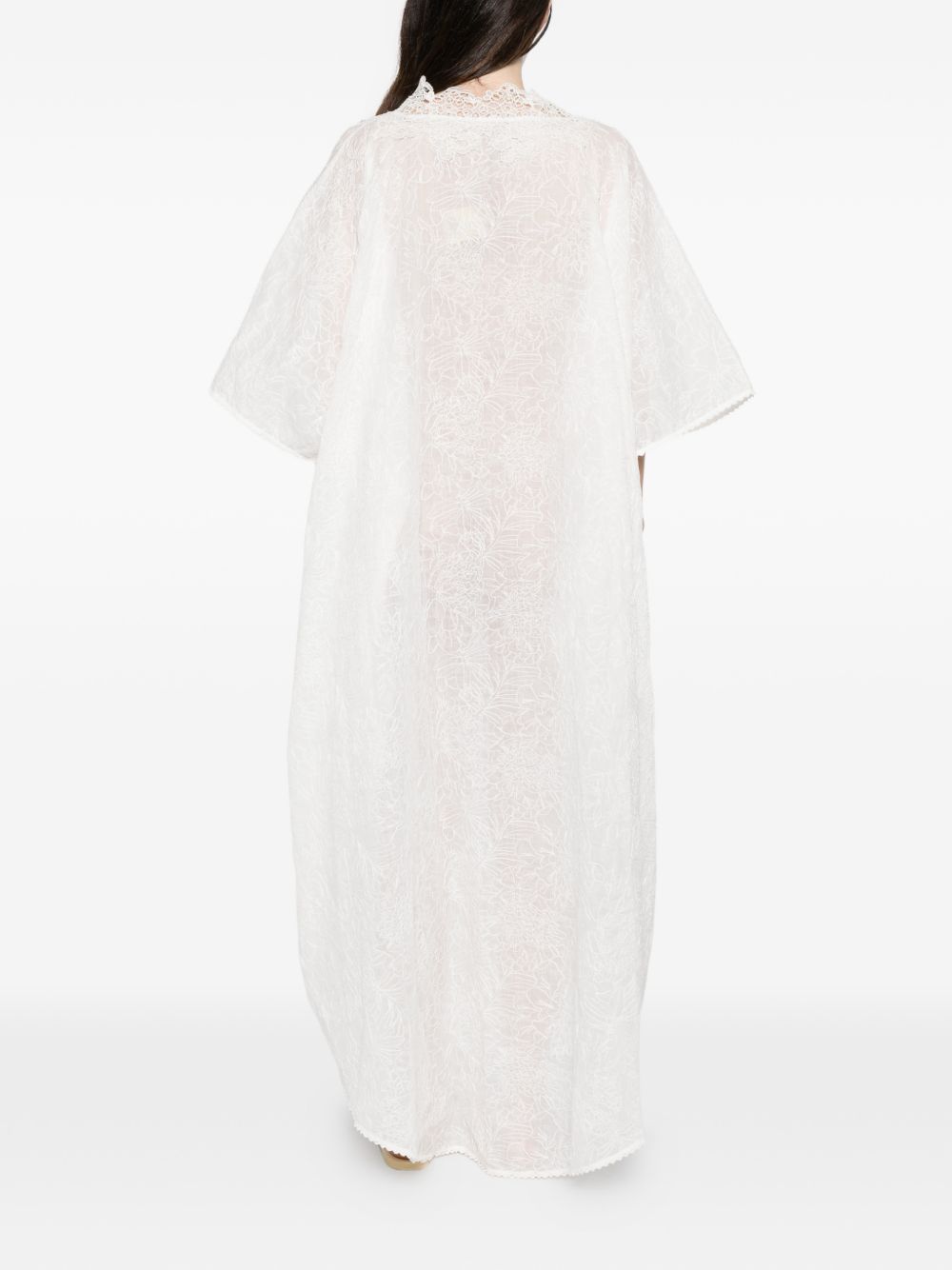Ermanno Scervino Ermanno Scervino V-neck short sleeves scalloped edge Long kaftan