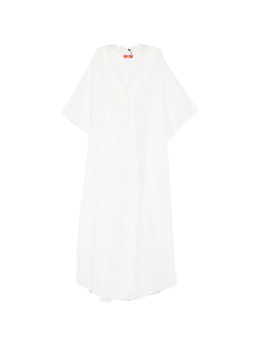 Ermanno Scervino Ermanno Scervino V-neck short sleeves scalloped edge Long kaftan