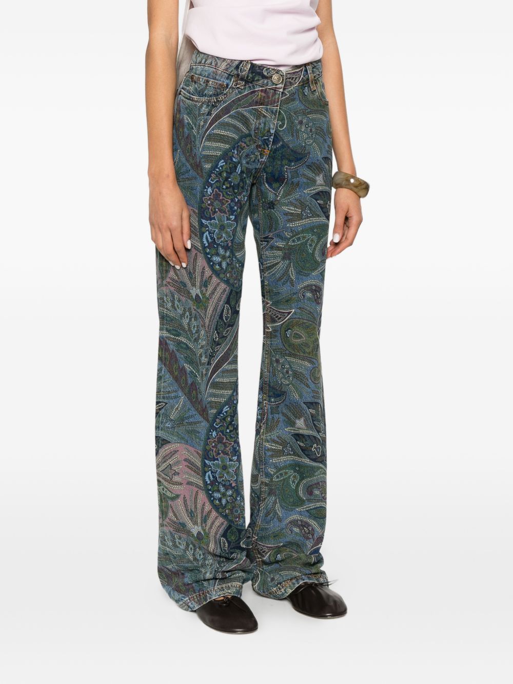 Etro Etro Floral print flared jeans