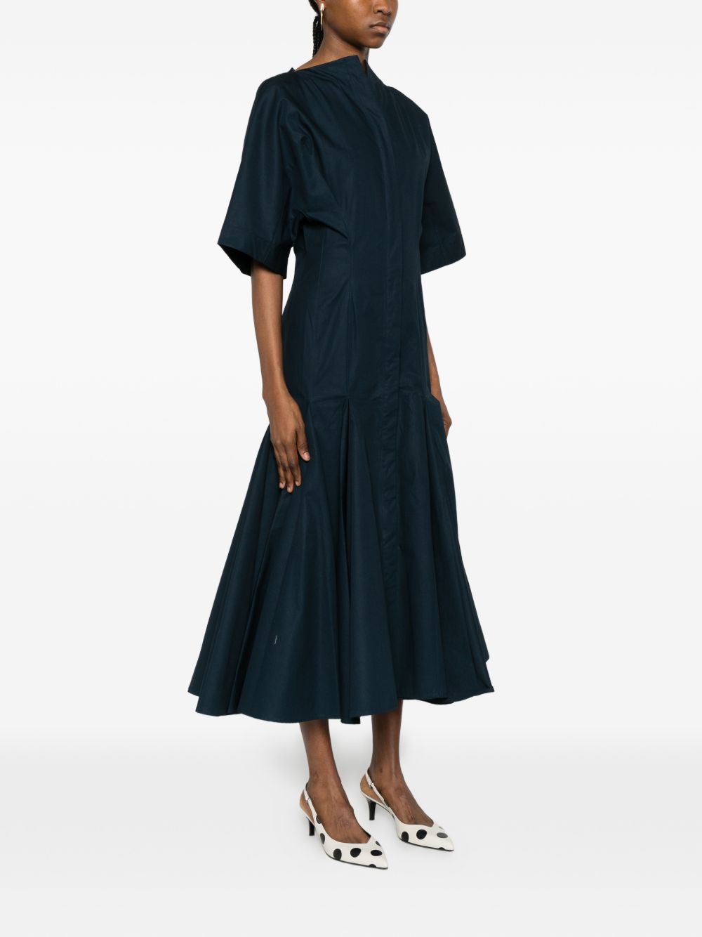 JACQUEMUS Jacquemus V-neck button fastening La Robe Moisson midi dress