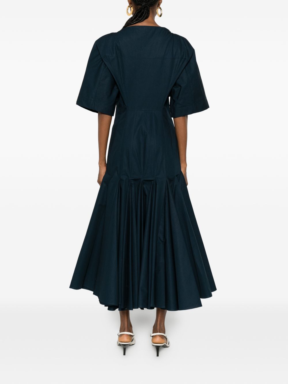 JACQUEMUS Jacquemus V-neck button fastening La Robe Moisson midi dress