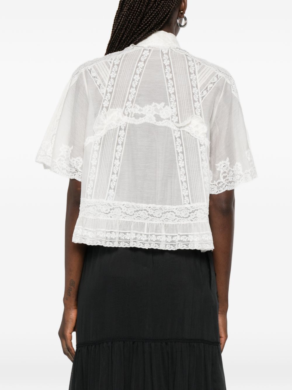 Ermanno Scervino Ermanno Scervino Cotton Silk Embroidered Shirt