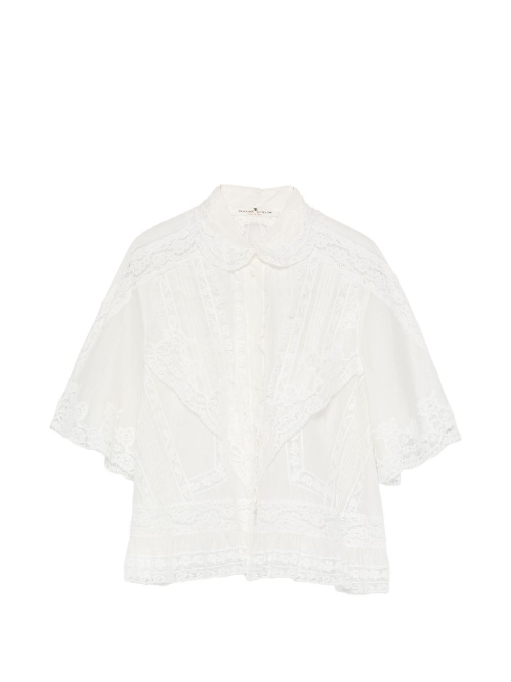 Ermanno Scervino Ermanno Scervino Cotton Silk Embroidered Shirt