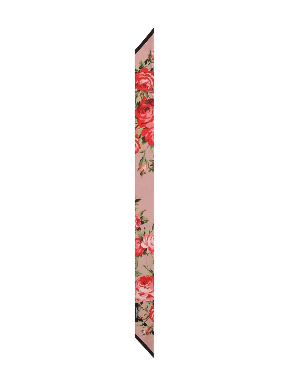 Dolce & Gabbana Dolce & Gabbana-Rose Bouquet-print silk twill bandeau/skinny scarf
