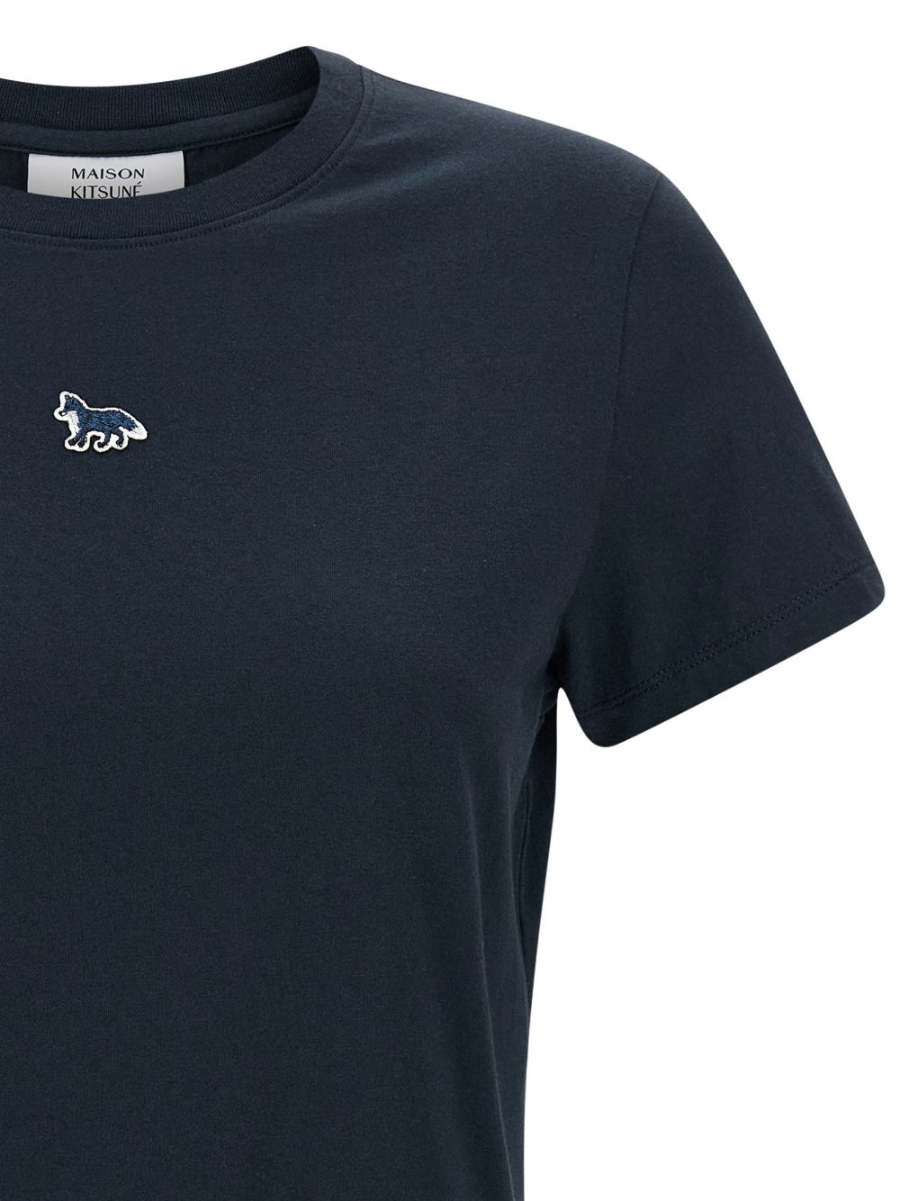 Maison Kitsuné Maison Kitsuné Fox-Embroidered Cotton T-Shirt