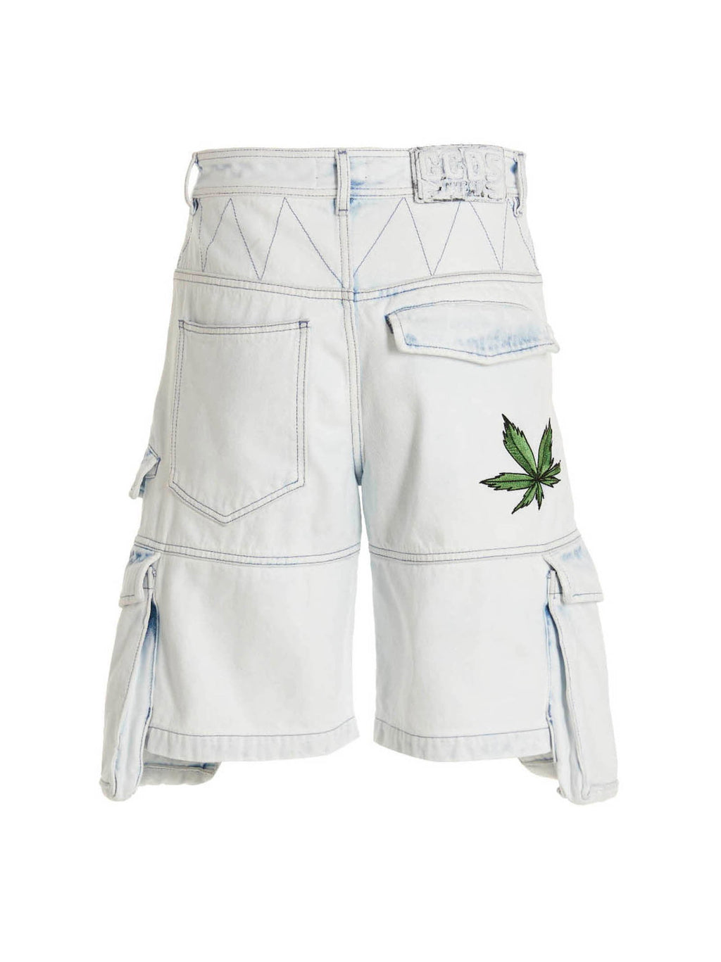 Gcds Gcds Bleached Embroidered Ultracargo Bermuda Shorts