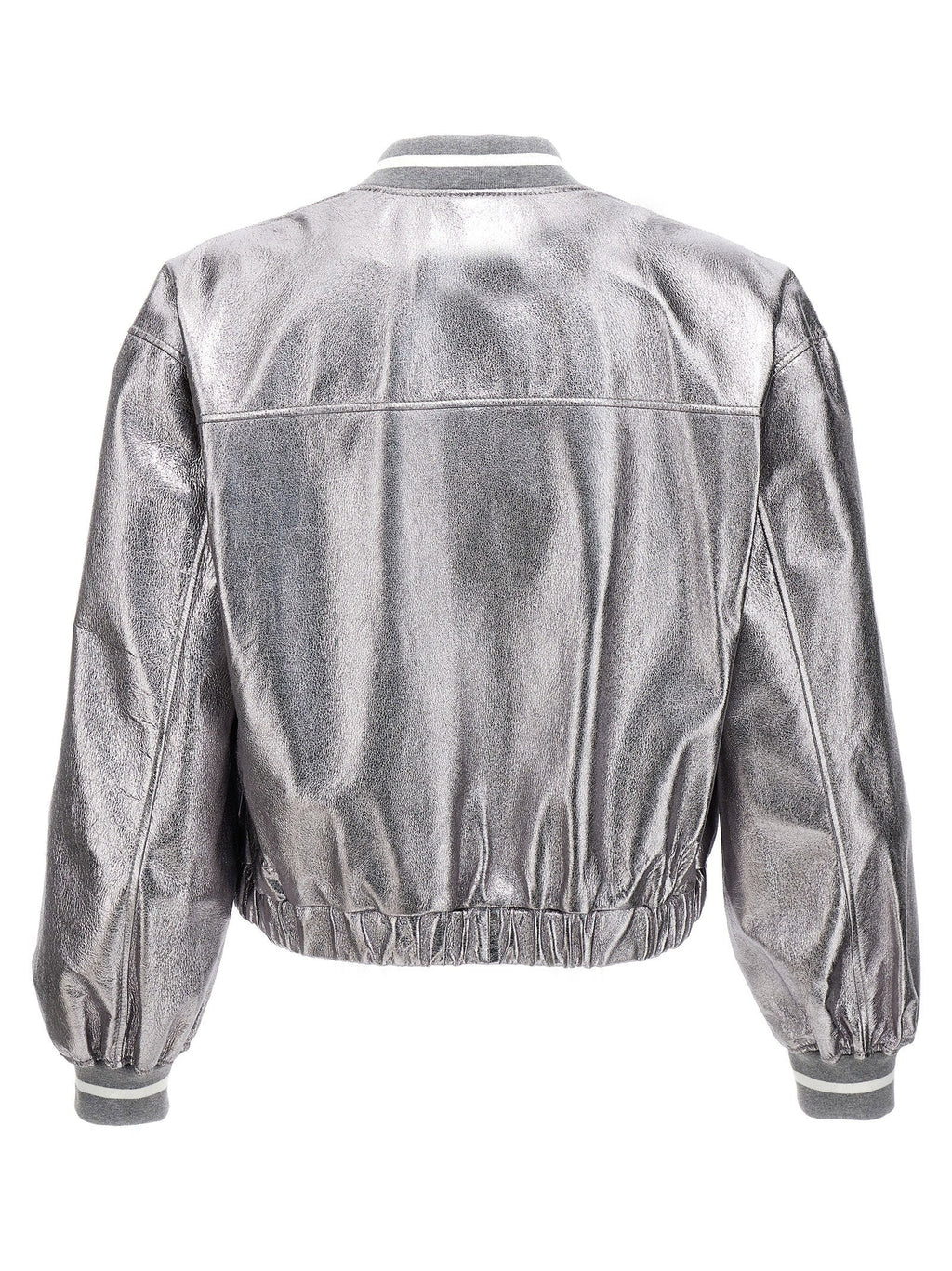 Brunello Cucinelli Brunello Cucinelli Laminated Leather Bomber Jacket