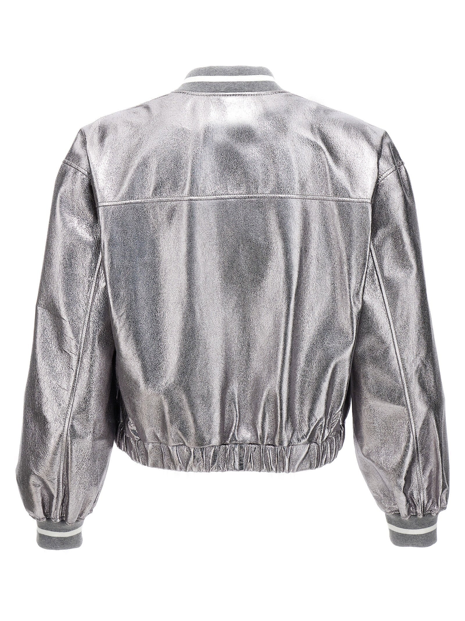 Brunello Cucinelli Brunello Cucinelli Laminated Leather Bomber Jacket