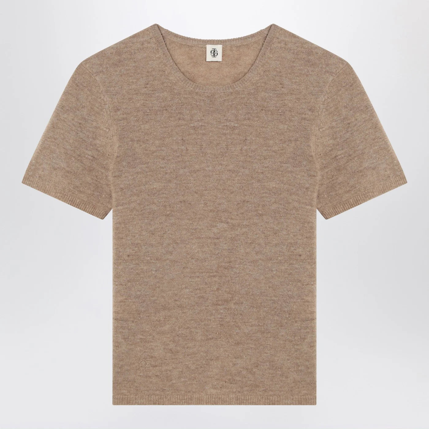 the garment Camel colour Como sweater in wool