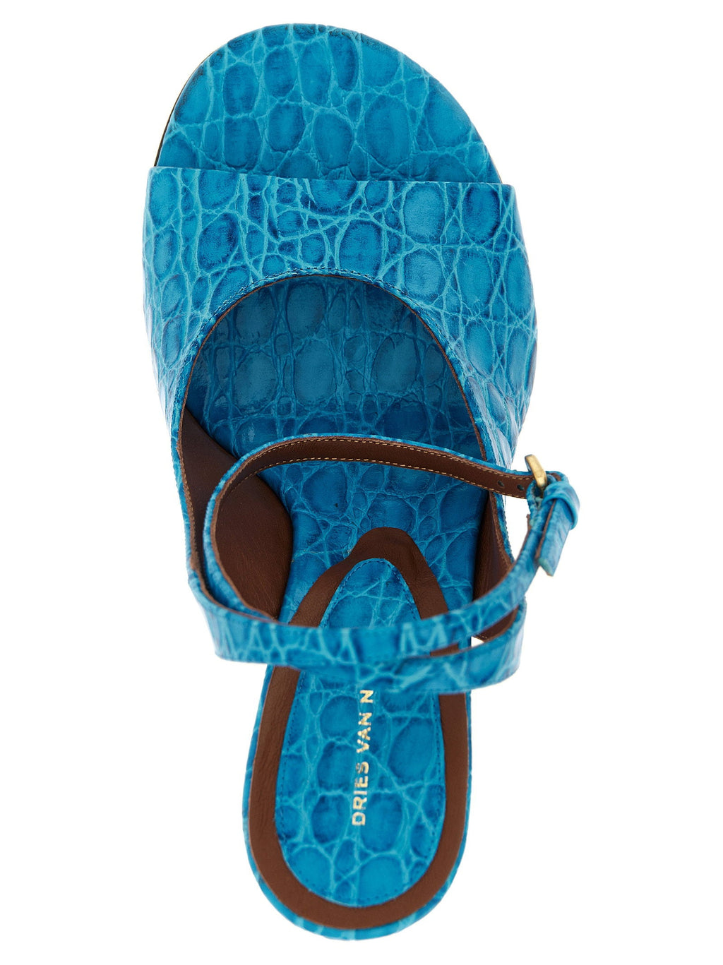 Dries Van Noten Dries Van Noten Embossed Leather Sandals