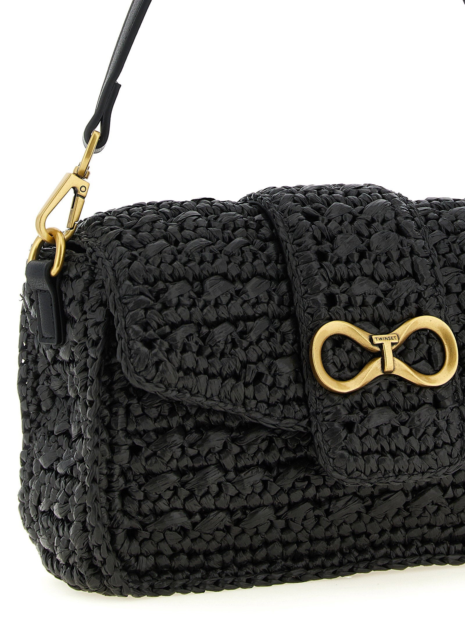 Twin Set Twin Set Raffia Crossbody Bag